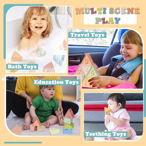 Juguetes Sensoriales Montessori Para Bloques Apilables Suave