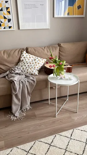 Mesa Auxiliar De Arrime Bandeja De Metal-tu Idea Blanco
