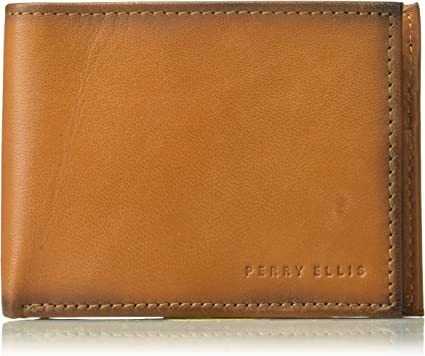 Perry Ellis - Cartera Para Hombre (rfid, Bruñida), Color