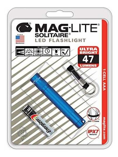 Maglite Solitaire Led 1-cell Aaa Linterna Azul.