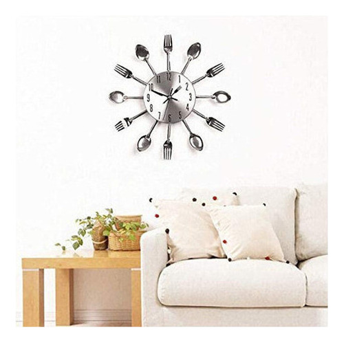 Reloj De Pared De Cocina Con Cucharas Y Tenedores, Big Deco