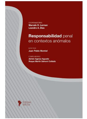 Responsabilidad Penal En Contextos Anomalos, De Montiel Agenjo Aguado Salvoni Collado. Editorial Editores Del Sur, Tapa Blanda En Español, 2023