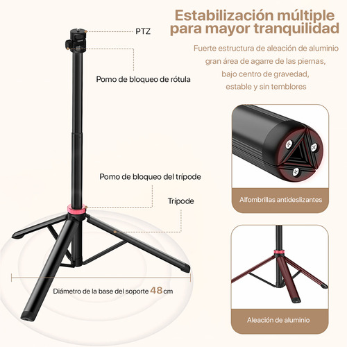 Trípode 200cm Ulanzi Mt-79 Más Disparador Bluetooth