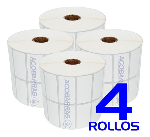 Etiquetas Adhesivas 50x25mm Transfer C1x5000 4 Rollos Zebra