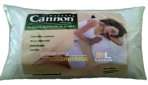 Almohada Cannon Vellón 70x40 Algodón Lavable Antialérgica