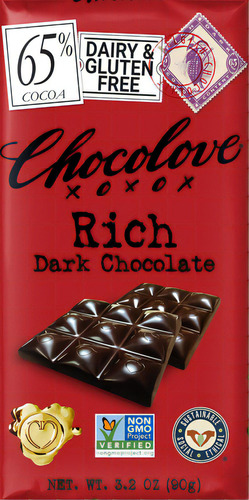 Chocolove Chocolate Negro Rico 65% Cacao 90g