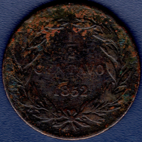 Moneda 1/2 Centavo Monaguero De 1852 H Diámetro 23 Mm