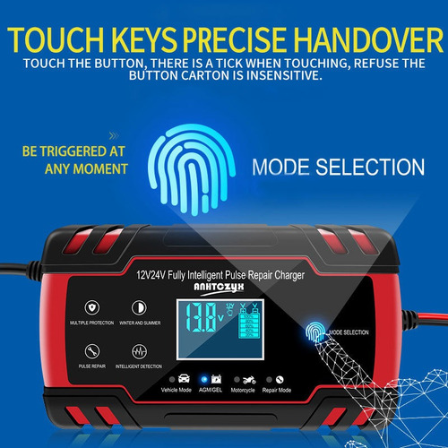 Cargador Rápido Con Pantalla Táctil Inteligente De 12/24 V