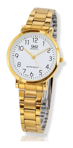 Reloj Elegante Mujer Dorado Ideal Para Regalo Original 