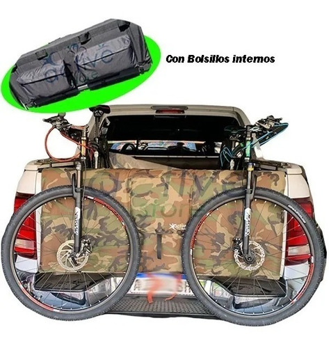 Funda Compuerta Porta Bici Pickup Amarok Hilux S10 Bolsillos