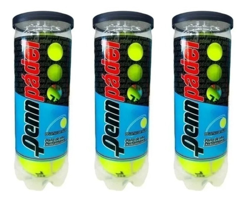 3 Tubos Pelotas Paddle Penn Padel