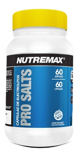 Nutremax Pro Salts Cápsulas De Electrolitos 60 Servicios