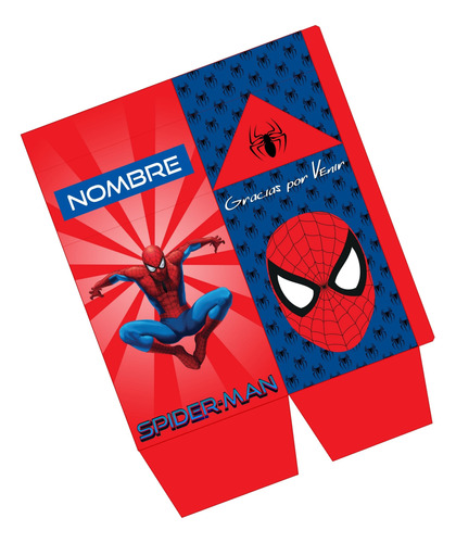 Caja Milk Imprimible Grande Spiderman Editable Hombre Araña