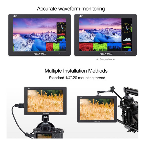 Cámara Feelworld T7 Más 7 Pulgadas 3d Lut 4k Hdmi Campo Full