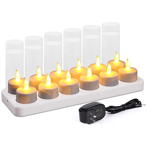 Velas Recargables Velas Parpadeantes Sin Llama Tealight...