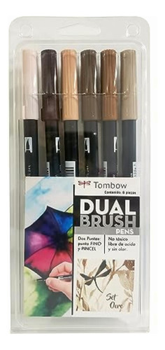 Tombow Marcadores Set Ocre, Multicolor, 6 Piezas