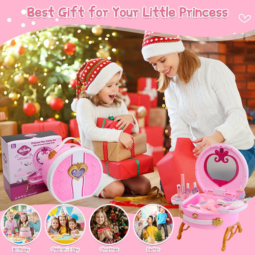 Kit De Maquillaje Para Niñas Juego De Princesa 3-10 Años