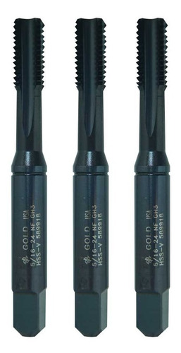 3 Machuelos Rectos 5/16-24 Pulgadas 4f H3 Brubaker