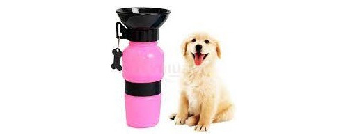 Termo Botella Agua Portatil Perros Mascota 500ml Antiderrame