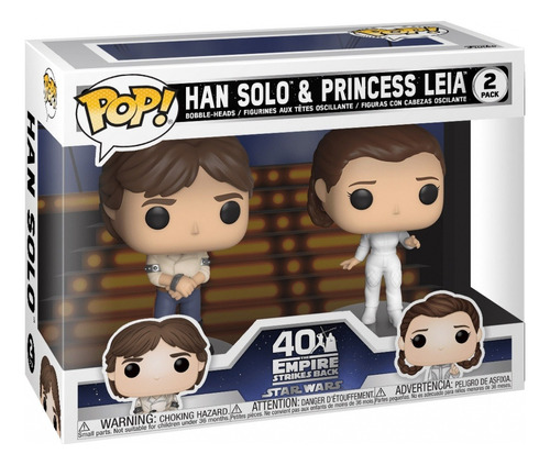 Funko Pop! Star Wars - Han Solo Y Princesa Leia 2 Pack