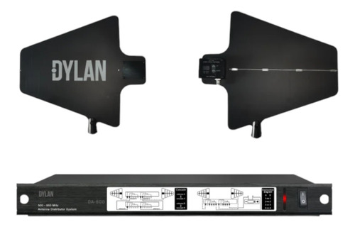 Distribuidor De Antena Dylan Da 800 P/ Microfones Sem Fio Cor Preto