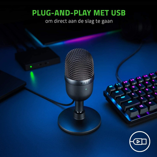 Micrófono Razer Seiren Seiren Mini condensador supercardioide negro clásico