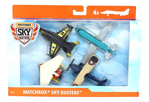 Matchbox Sky Busters 4 Pack - Aviones 1:64