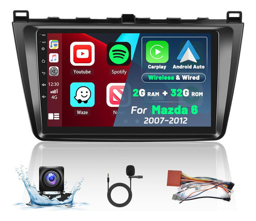 Mazda 6 Radio Roinvou Android Carplay Carstereo 2007-2012