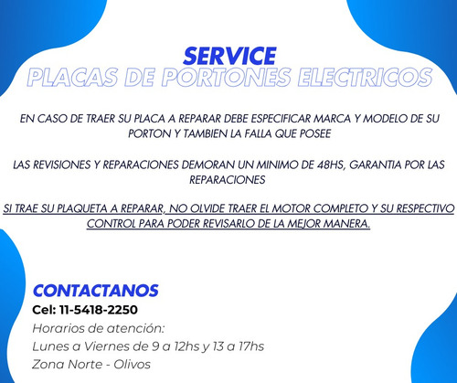 Service De Placas De Portones Electricos