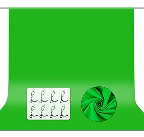 10x10ft Photography Chromakey Green Screen Backdrop, Soft Pu