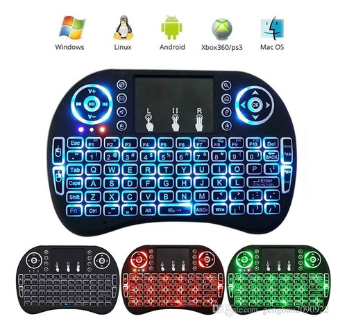 Teclado Mini Inalambrico Led Android Tv Pc Wi