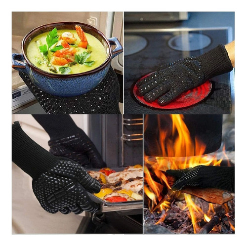 Guantes F Fire Adecuados Para Horno De Barbacoa O Tostador [
