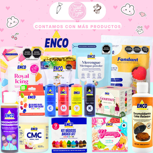 Colorante Neón En Gel Enco Comestible Kit 6 Colores