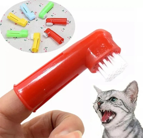 Cepillo De Dientes Dedal Para Perros Y Gatos Limpieza Bucal
