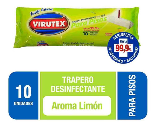 Trapero Desinfectante Humedo Desechable Virutex 10und