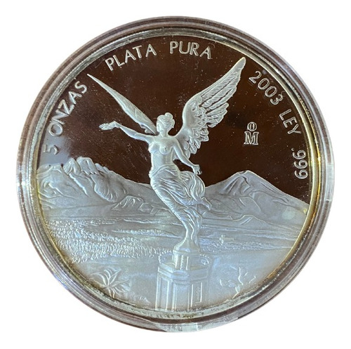 Moneda 5 Oz Plata Libertad Espejo