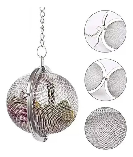 Cafetera De Bolas De Té De Malla De Acero Inoxidable 304, 7
