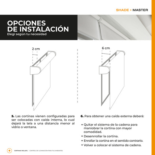 Cortina roller Shade Master Blackout CORT0014 de 140cm x 140cm liso color blanco - unidad por 1