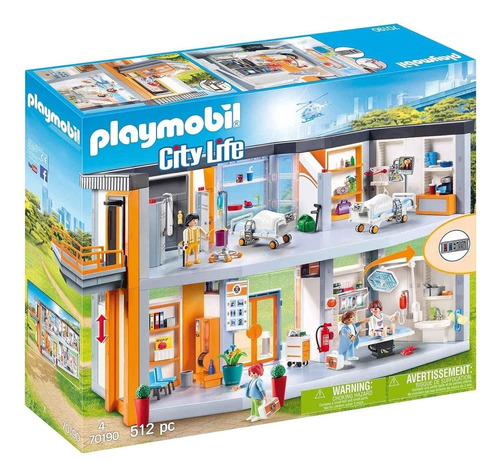 Playmobil City Life 70190 Gran Hospital, A Partir De 4 Años