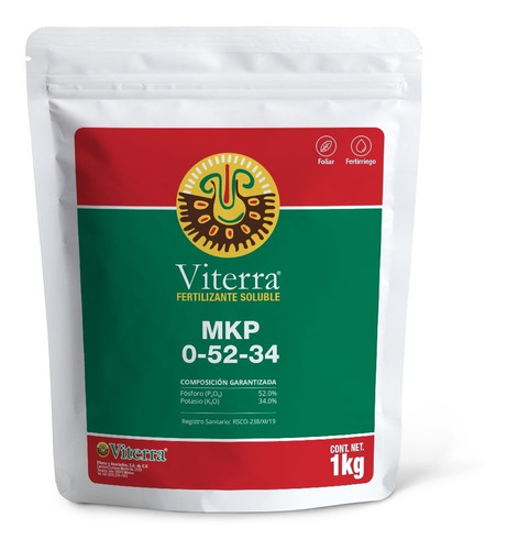 Mkp 0-52-34 Fertilizante Soluble Viterra 1 Kg