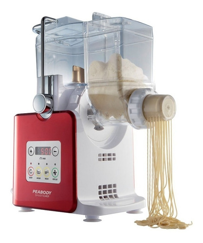 Máquina Para Pastas Peabody 6 Accesorios + Recetario Color Rojo