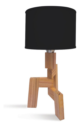 Lampara Mesa Velador Madera Nordica Deco Regalo Diseño 