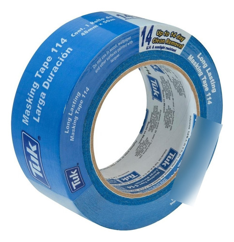 Cinta Masking Tape Azul 2 PuLG X 50m Larga Duración Tuk 114