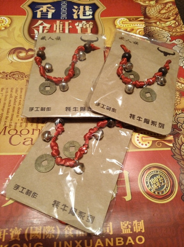 Imagen 3 de 4 de Tobillera Cascabeles Y Monedas Chinas
