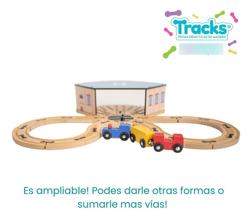 Tracks Pistas Circuito Con Cochera Y Tren Magnetico Extensib