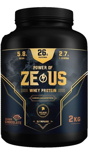 Suplemento en polvo Pálikos Fitness  Olympians Zeus Whey Protein proteína sabor chocolate en pote de 2kg