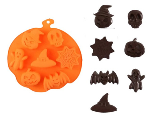 Molde Silicona 7 Figuras Halloween Varias