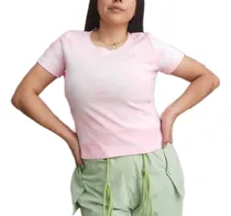 Comprar Crop Top Tie Dye Manga Corta Playera Corta Mujer Colorida