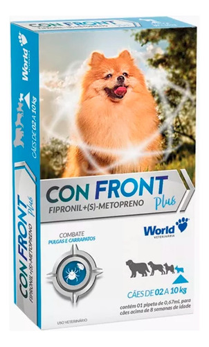 Antipulgas Carrapatos Fipronil Confront Plus Cães De 02 a 10kg