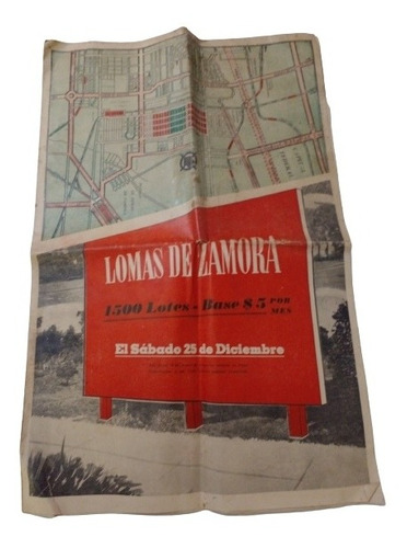 Antiguo Mapa Remates Lomas De Zamora Rodolfo J.w Vinelli. 